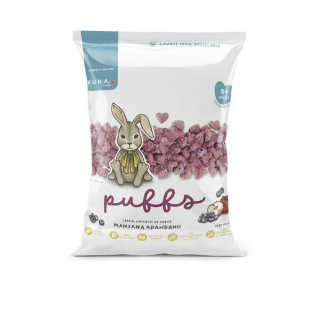 Cereal Puffs Kuna Foods Manzana Arándano 10g 1