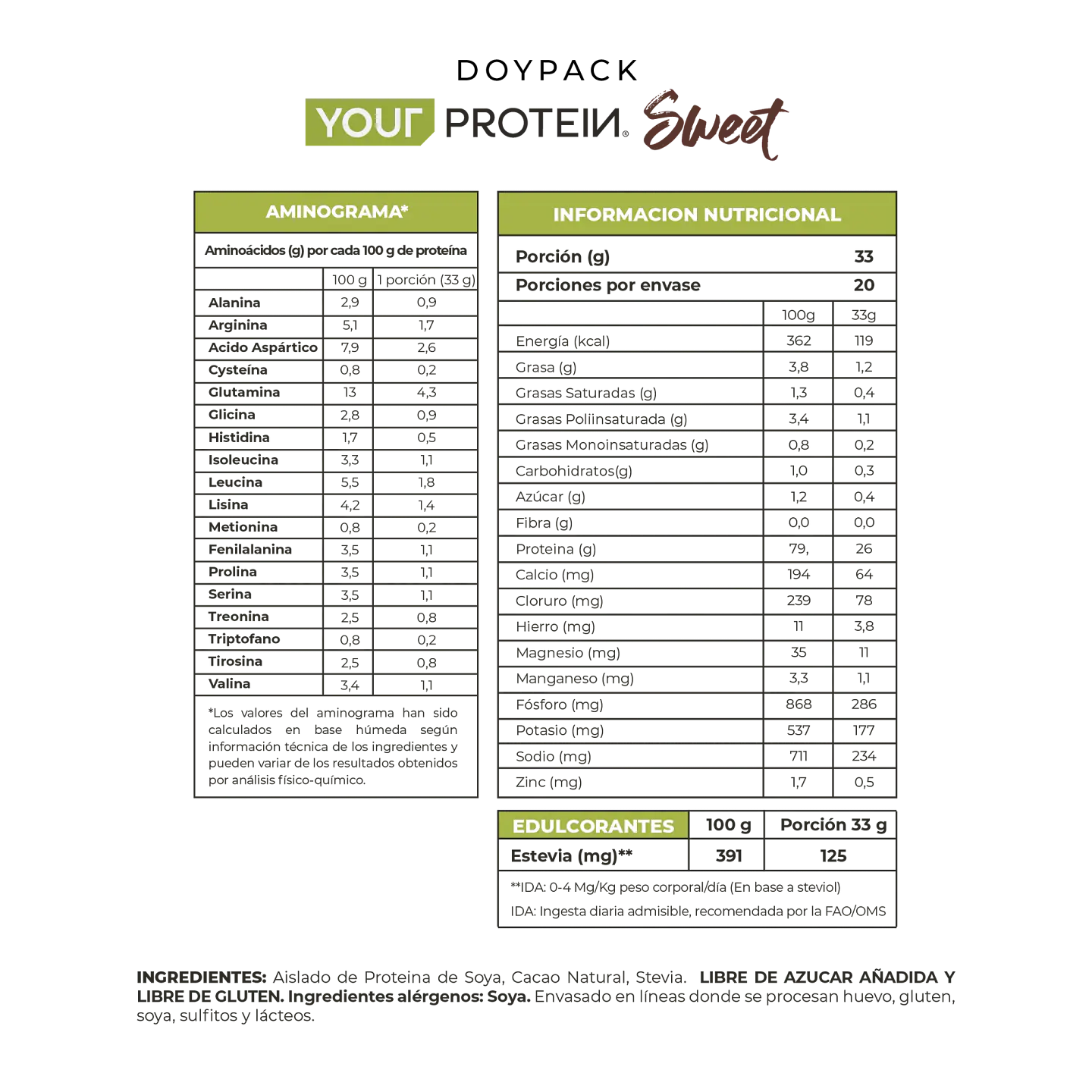 Proteína Vegan Cacao Your Protein 660g 3