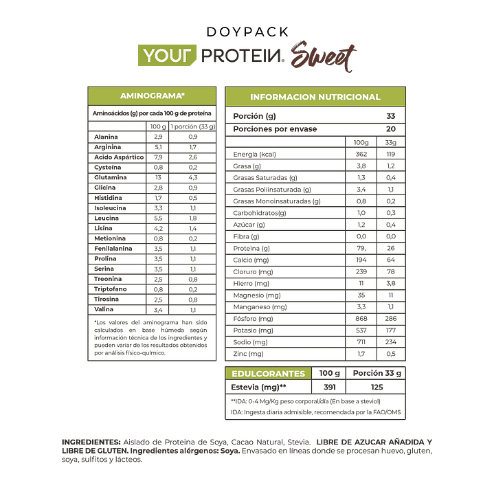 Proteína Vegan Cacao Your Protein 660g 3