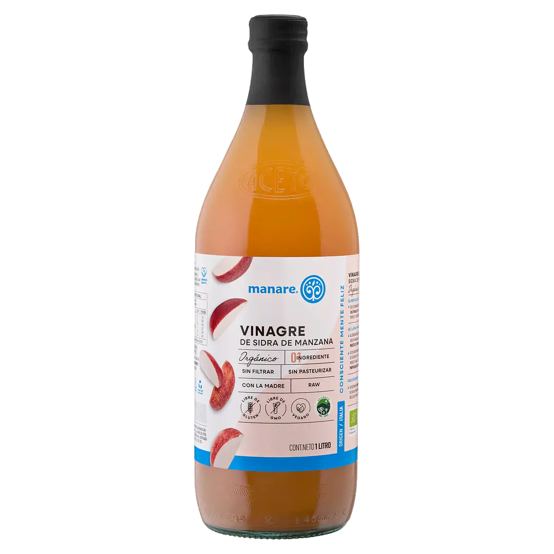 Vinagre de Sidra de Manzana Orgánico 1 lt Manare 1