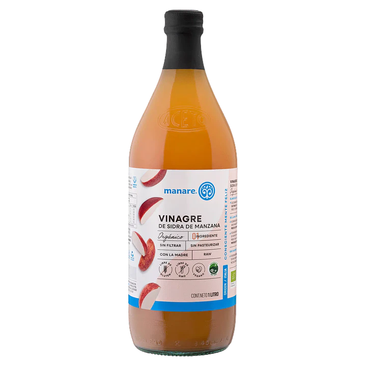 Vinagre de Sidra de Manzana Orgánico 1 lt Manare 1