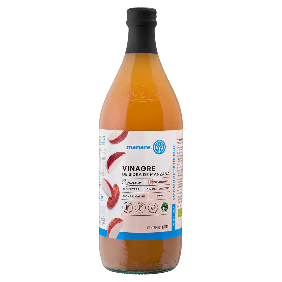 Vinagre de Sidra de Manzana Orgánico 1 lt Manare 1
