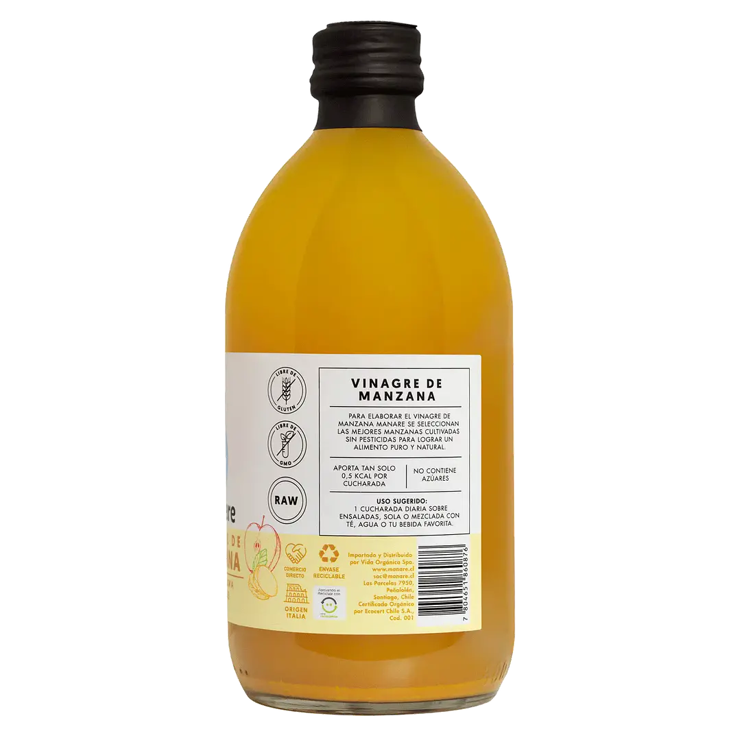 Vinagre Cúrcuma y Jengibre Orgánico Manare 500ml 3