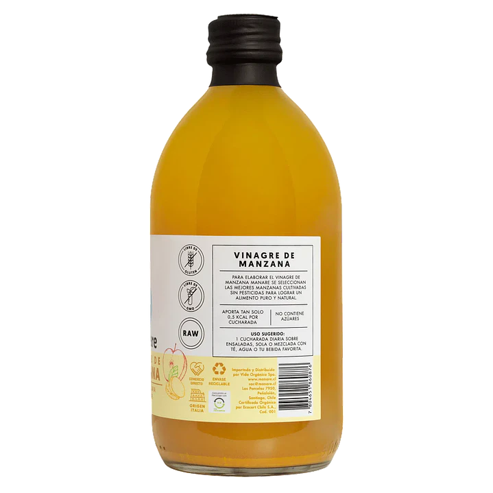 Vinagre Cúrcuma y Jengibre Orgánico Manare 500ml 3