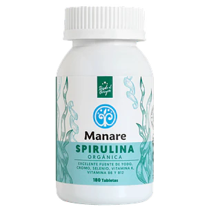 Spirulina Orgánica 180 Tabletas Manare