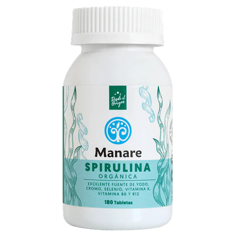 Spirulina Orgánica 180 Tabletas Manare