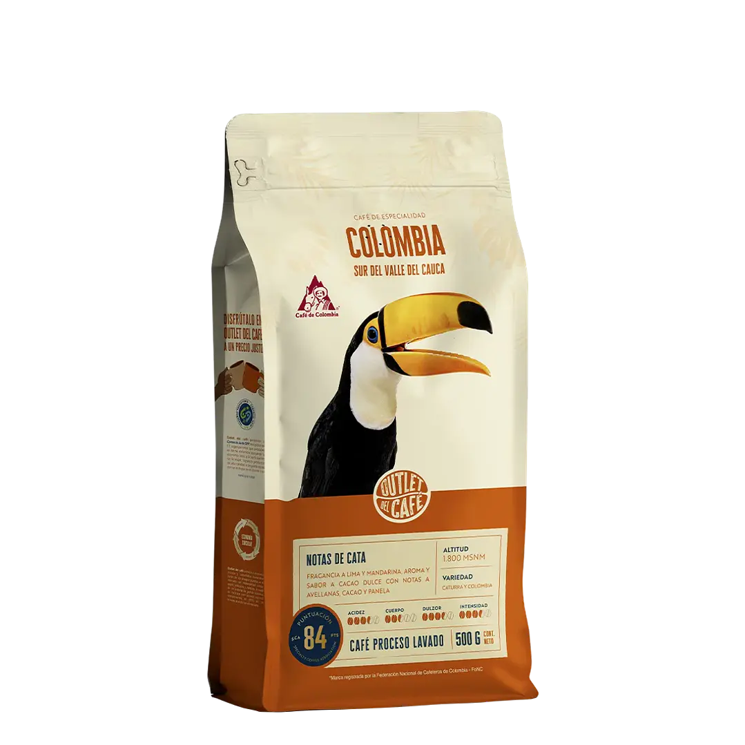 Café de Especialidad Colombia 500g 100% Grano Arábico  1