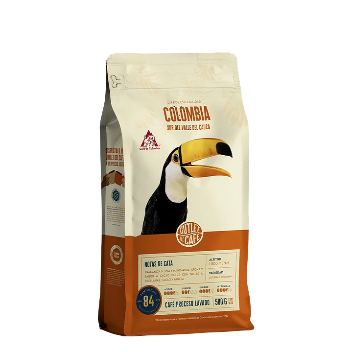 Café de Especialidad Colombia 500g 100% Grano Arábico  1