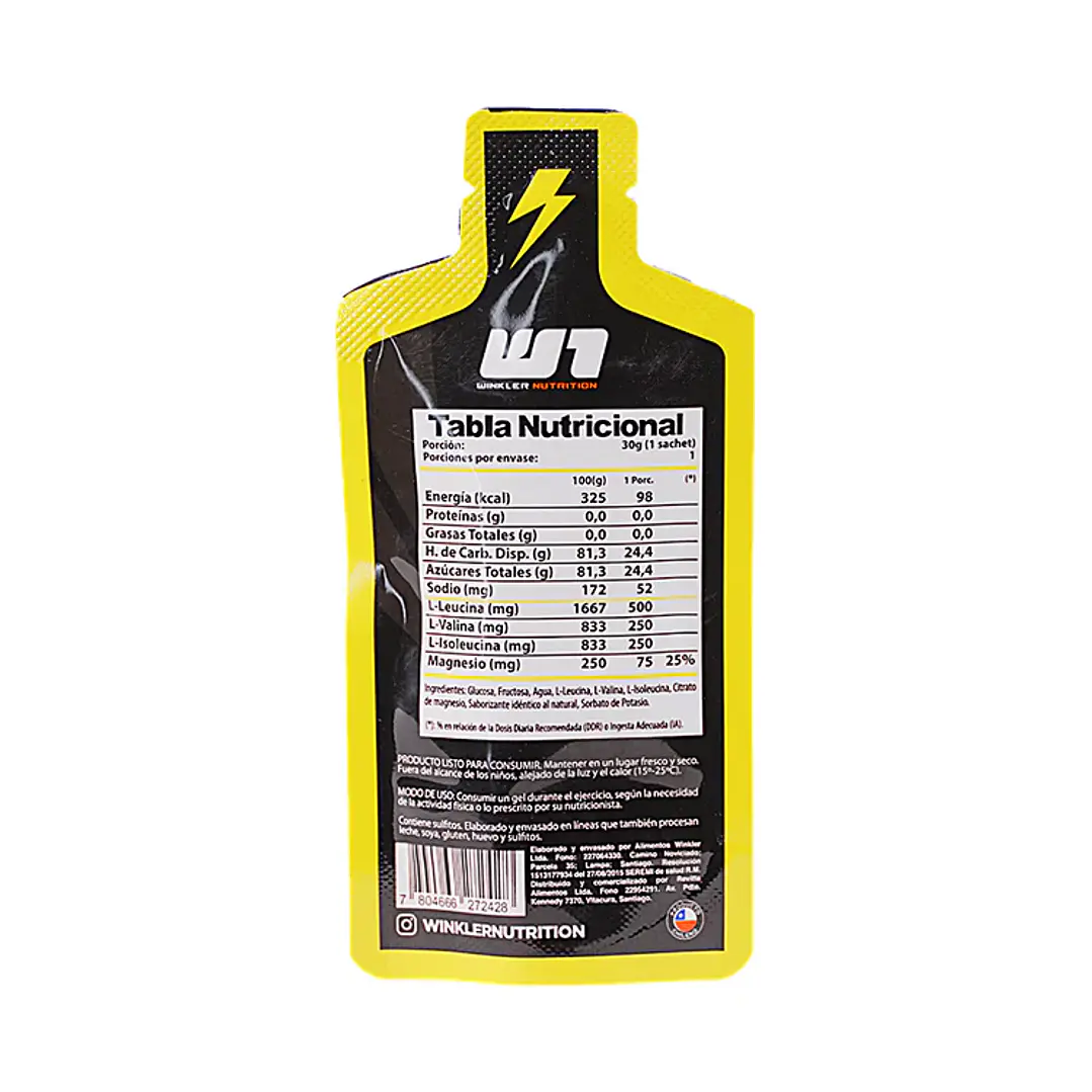 Gel Energético Winkler + BCAAs y Magnesio 30g 2
