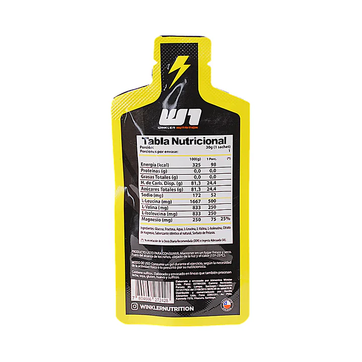 Gel Energético Winkler + BCAAs y Magnesio 30g 2