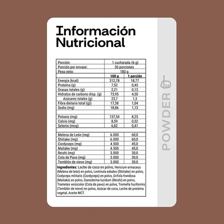 Coffe Creamer Mix 7 Hongos Newpharma 180g 2