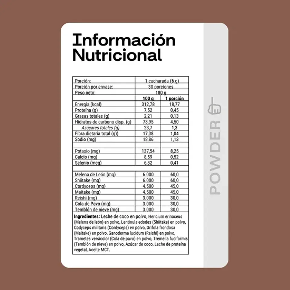 Coffe Creamer Mix 7 Hongos Newpharma 180g 2
