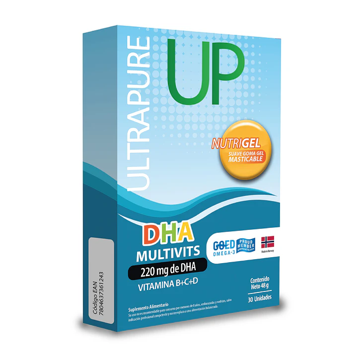 Omega 3 UP DHA Multivits (30 Unidades Masticables) 1
