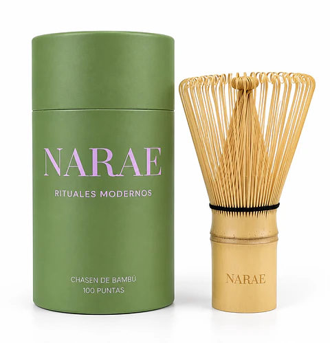 Batidor Chasen para Matcha de Bambú Narae 100 puntas