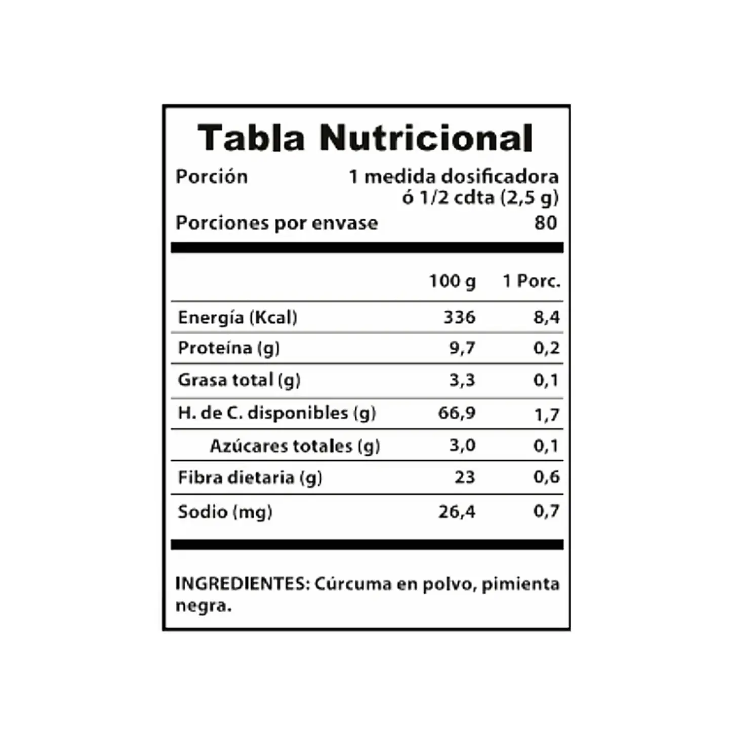 Cúrcuma Activada con Pimienta Negra Revitta 200 g 3