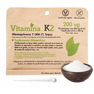 Vitamina K2 (MK-7) 200 ug Dulzura Natural 90 Porciones