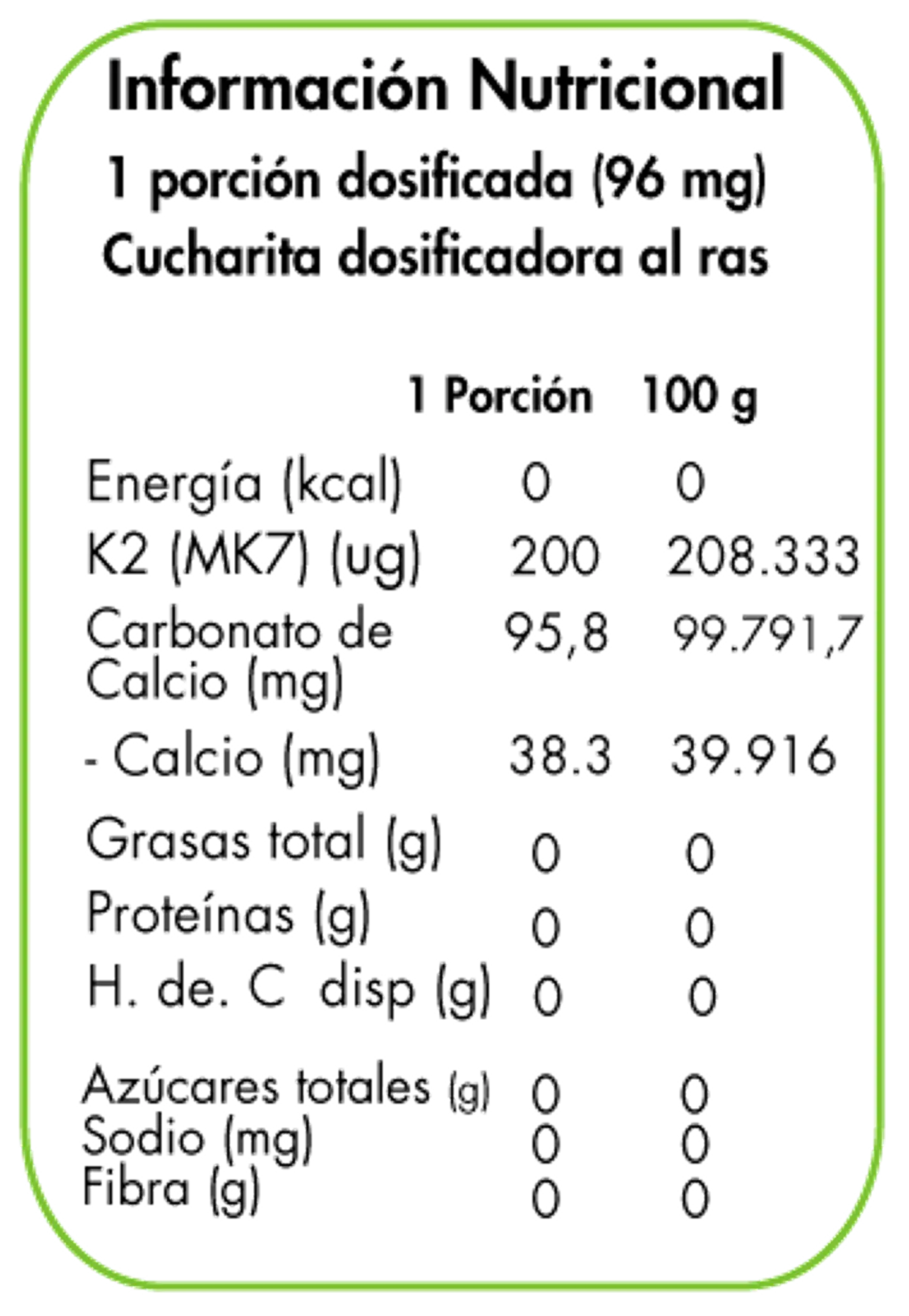 Vitamina K2 (MK-7) 200 ug Dulzura Natural 90 Porciones 2