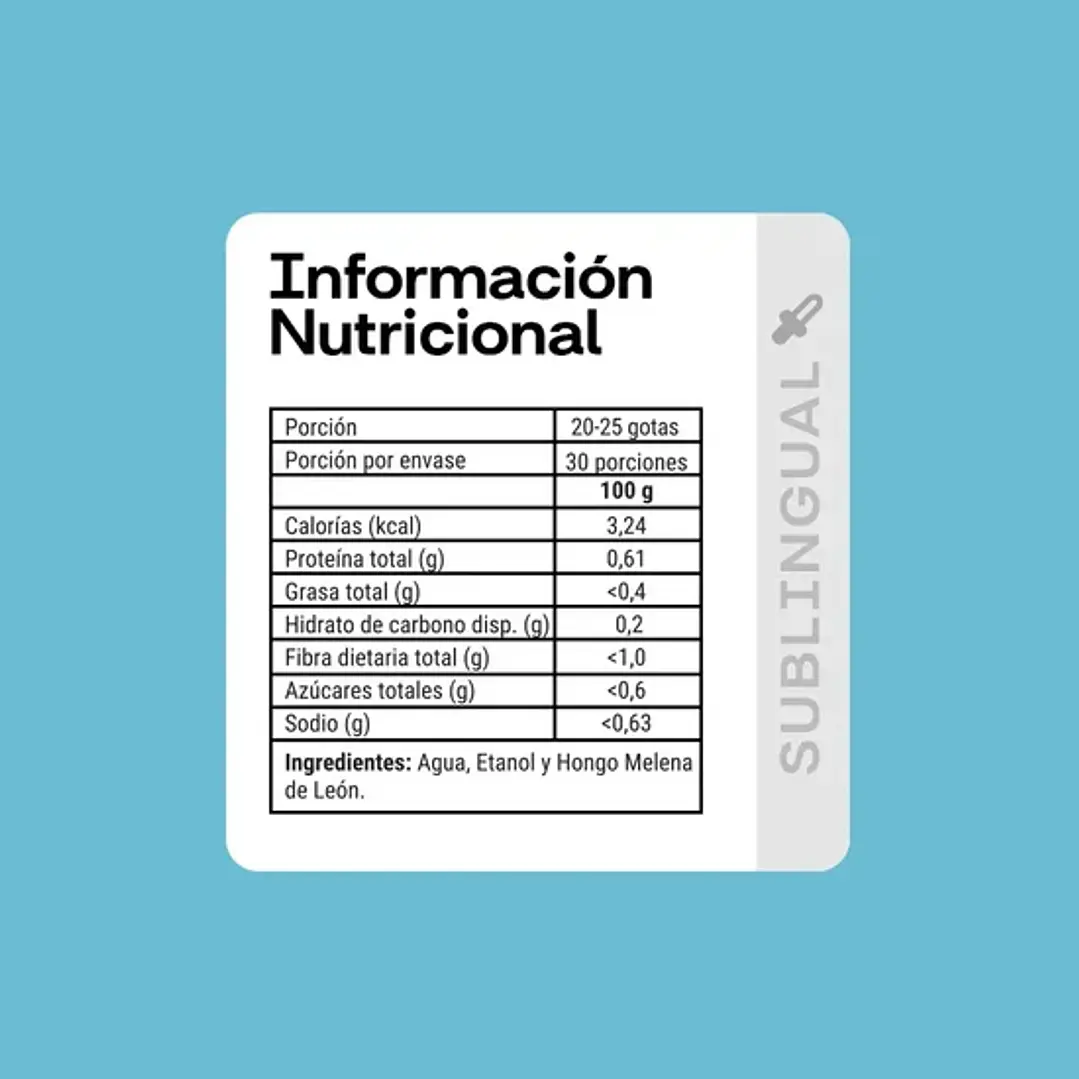 Melena de León (Lion's Mane) Sublingual Newpharma Gotario 30 ml 3
