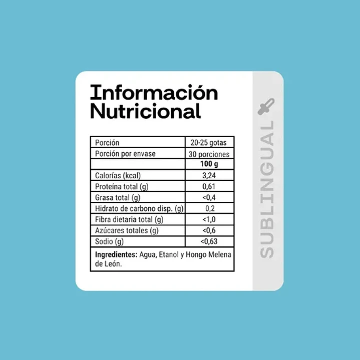Melena de León (Lion's Mane) Sublingual Newpharma Gotario 30 ml 3