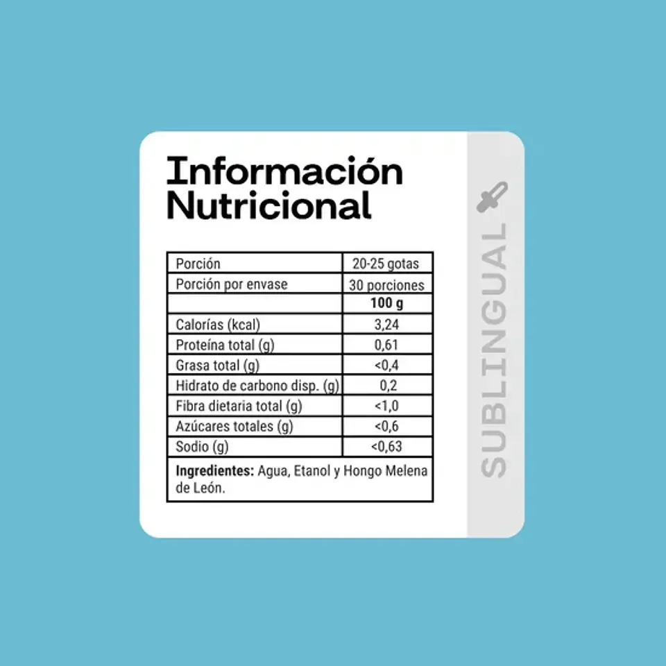 Melena de León (Lion's Mane) Sublingual Newpharma Gotario 30 ml 3
