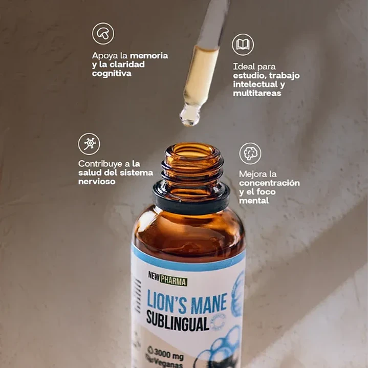 Melena de León (Lion's Mane) Sublingual Newpharma Gotario 30 ml 4