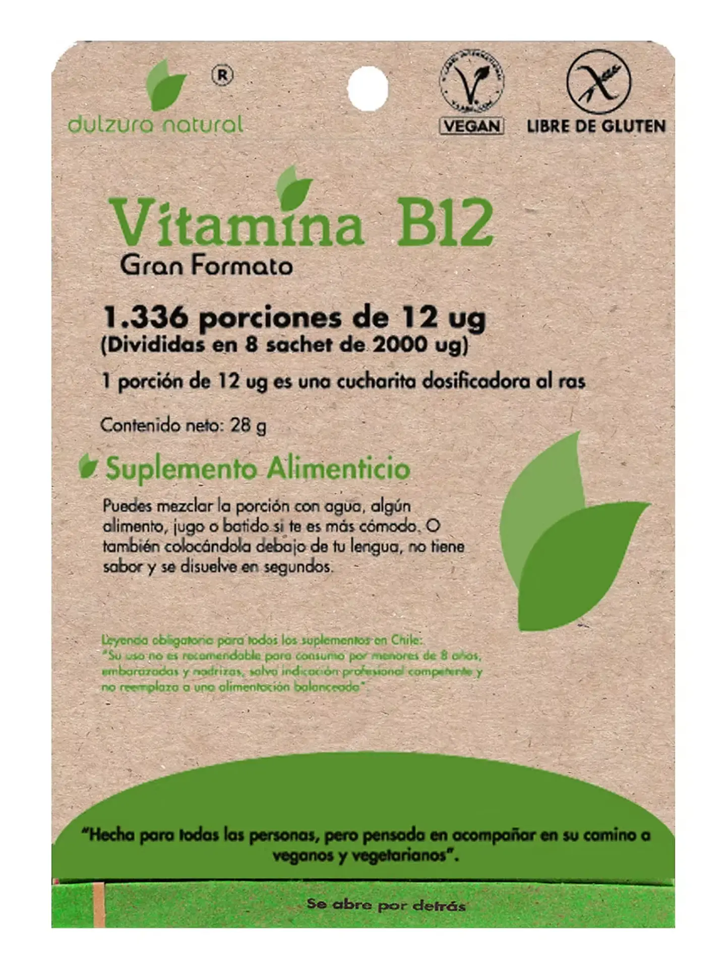 Vitamina B12 Gran Formato Dulzura Natural 28 g - 1.336 Porciones 1