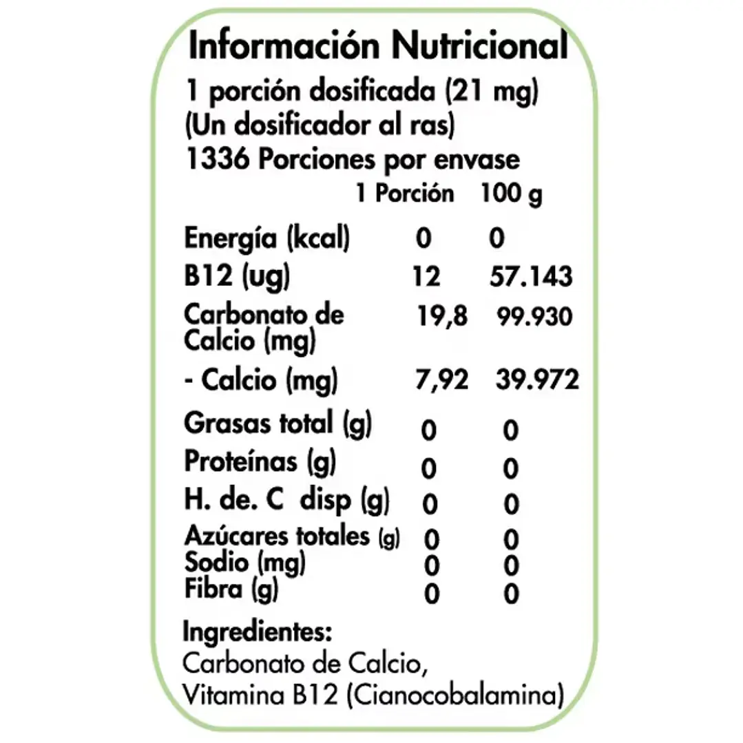 Vitamina B12 Gran Formato Dulzura Natural 28 g - 1.336 Porciones 2