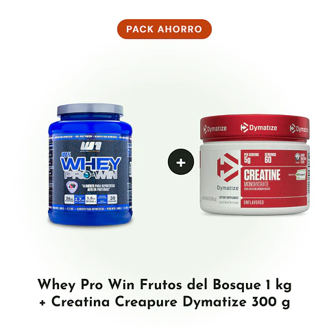 Proteína Pro Win Winkler Frutos del Bosque 1 kg + Creatina Creapure 300g