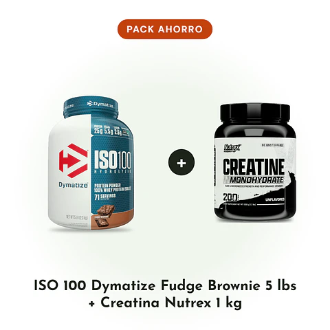 ISO 100 5 Lbs Fudge Brownie + Creatina Nutrex 1 kg