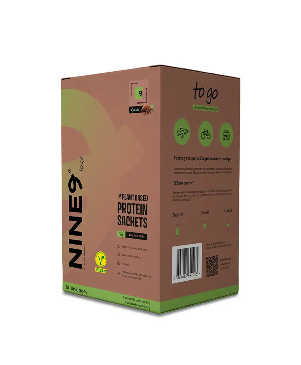 Sachet Proteína Vegetal Nine9 To Go 33 g 3