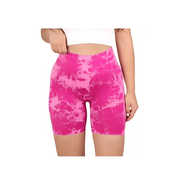 SHORT PUSH UP TYE DIE FUCSIA (S)