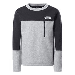 The North Face Slacker Crew Black and Grey (Kids)