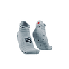 Compressport Pro Racing Socks V4.0 Ultralight Run Low - White/Alloy