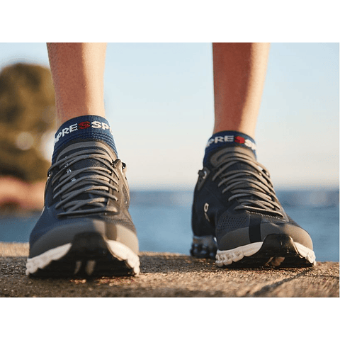 Compressport Pro Racing Socks V4.0 Ultralight Run Low - Sodalite/Flou Blue