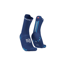 Compressport Pro Racing Socks V4.0 Ultralight Run High - Sodalite/Blue