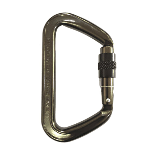 Mosquetón Aluminio Tipo D Seguro Rosca Isc