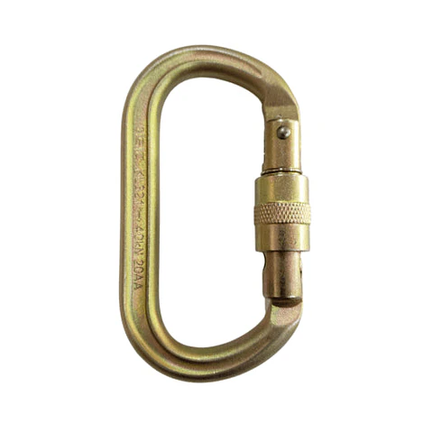 Mosquetón Acero Oval Seguro Rosca 40kn Isc