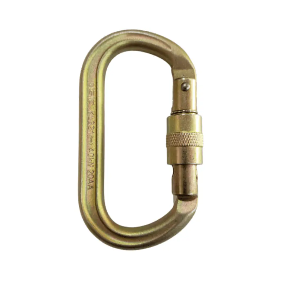 Mosquetón Acero Oval Seguro Rosca 40kn Isc 1