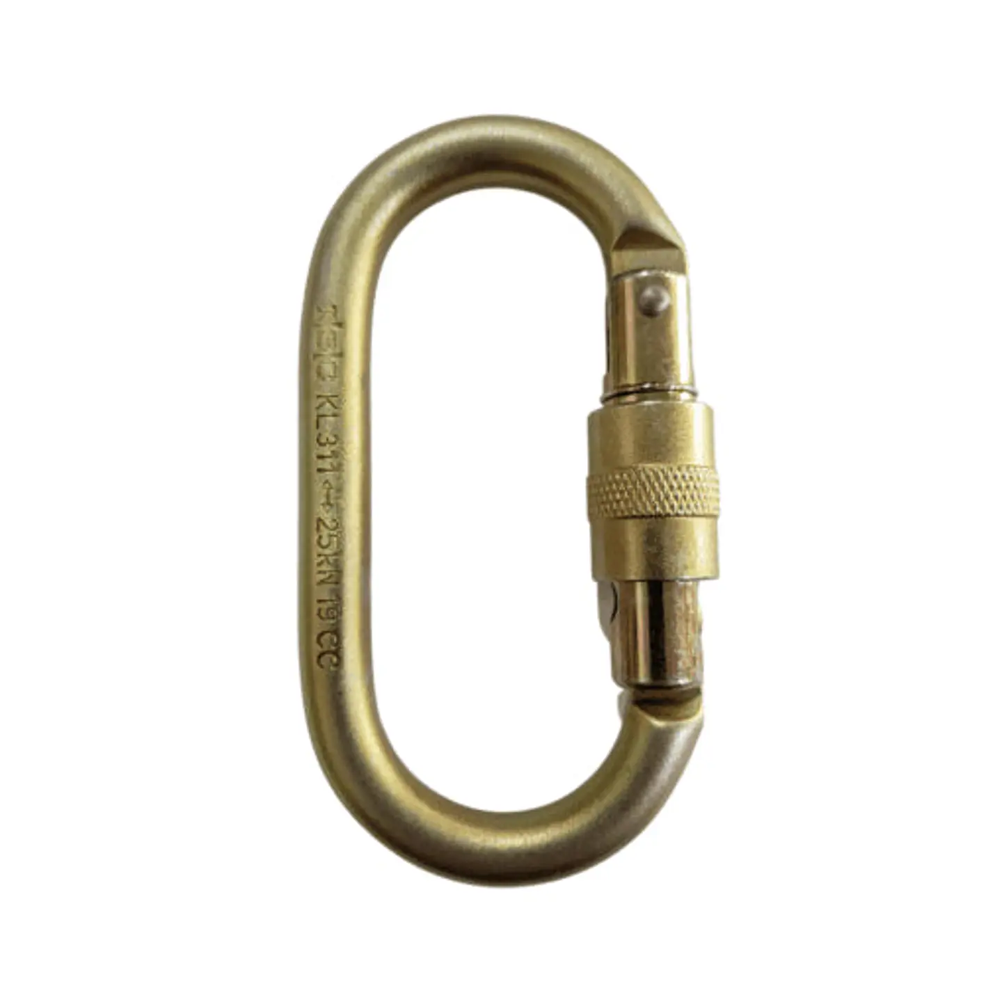 Mosquetón Acero Oval Seguro Rosca 25Kn Isc 1