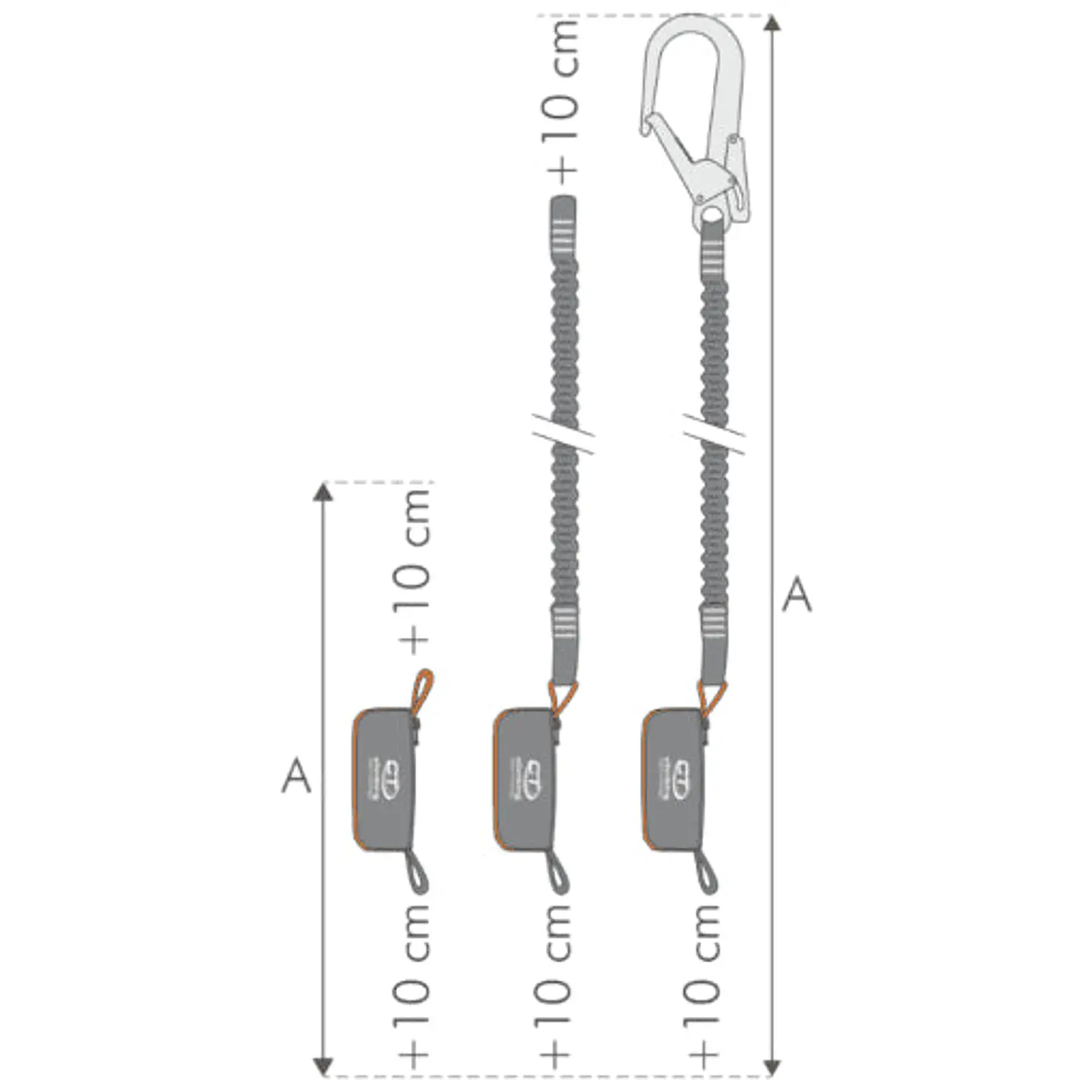 Cola de vida Flex ABS 140 Combi YL 180 cm Cinta Elasticada Climbing Technology 2