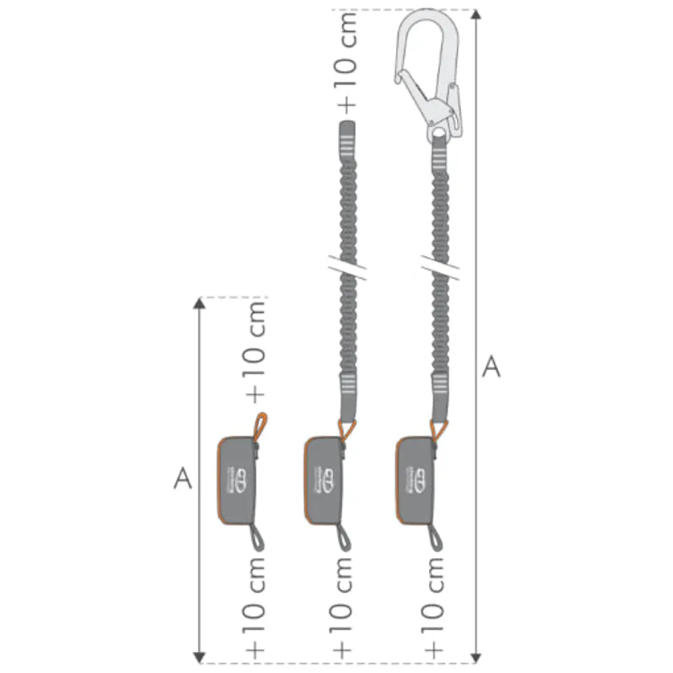 Cola vida FLEX ABS 140 Combi Y-S Acero Inox 120cm Elasticada Climbing Technology 2
