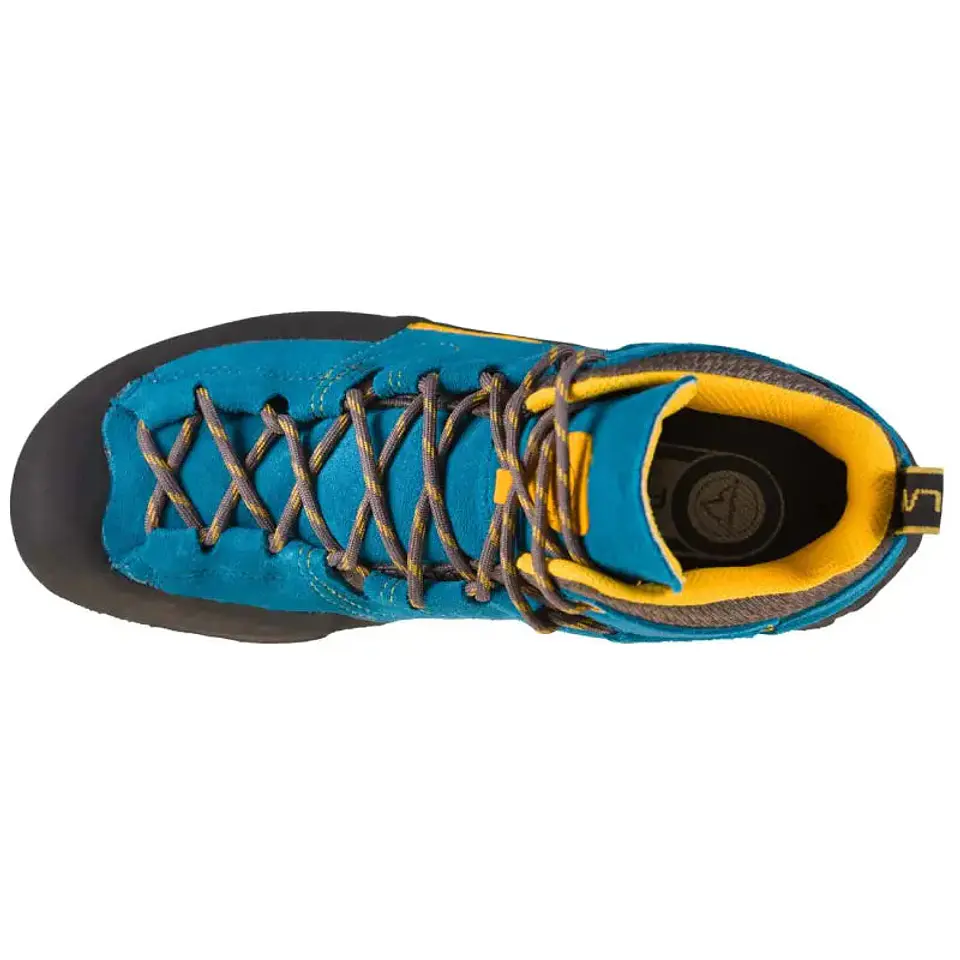 Zapato Aproximación Boulder X Mid Gtx Blue/Yellow La Sportiva 3