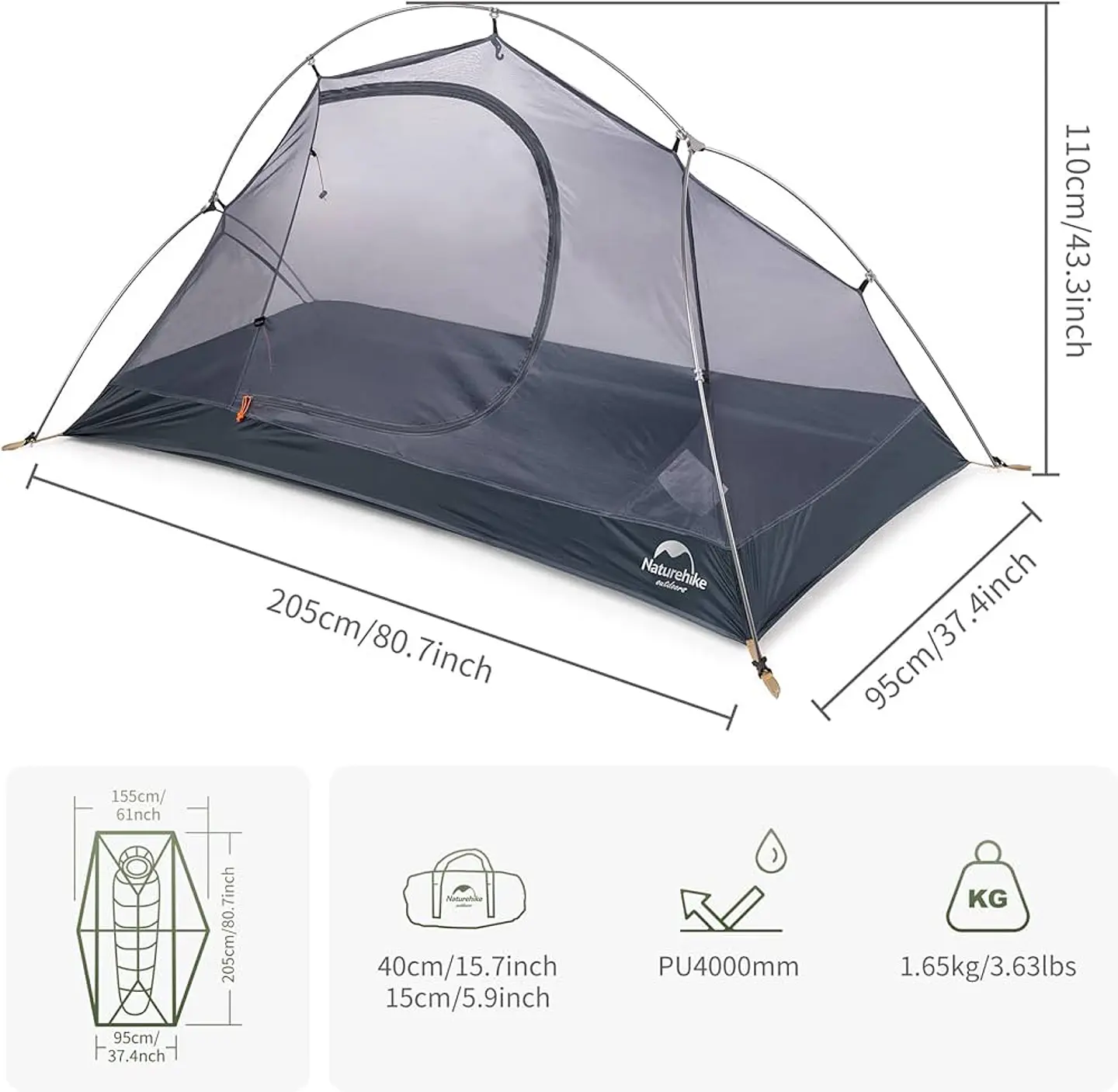 Carpa 4 Estaciones Ultralight Spyder Naturehike  4