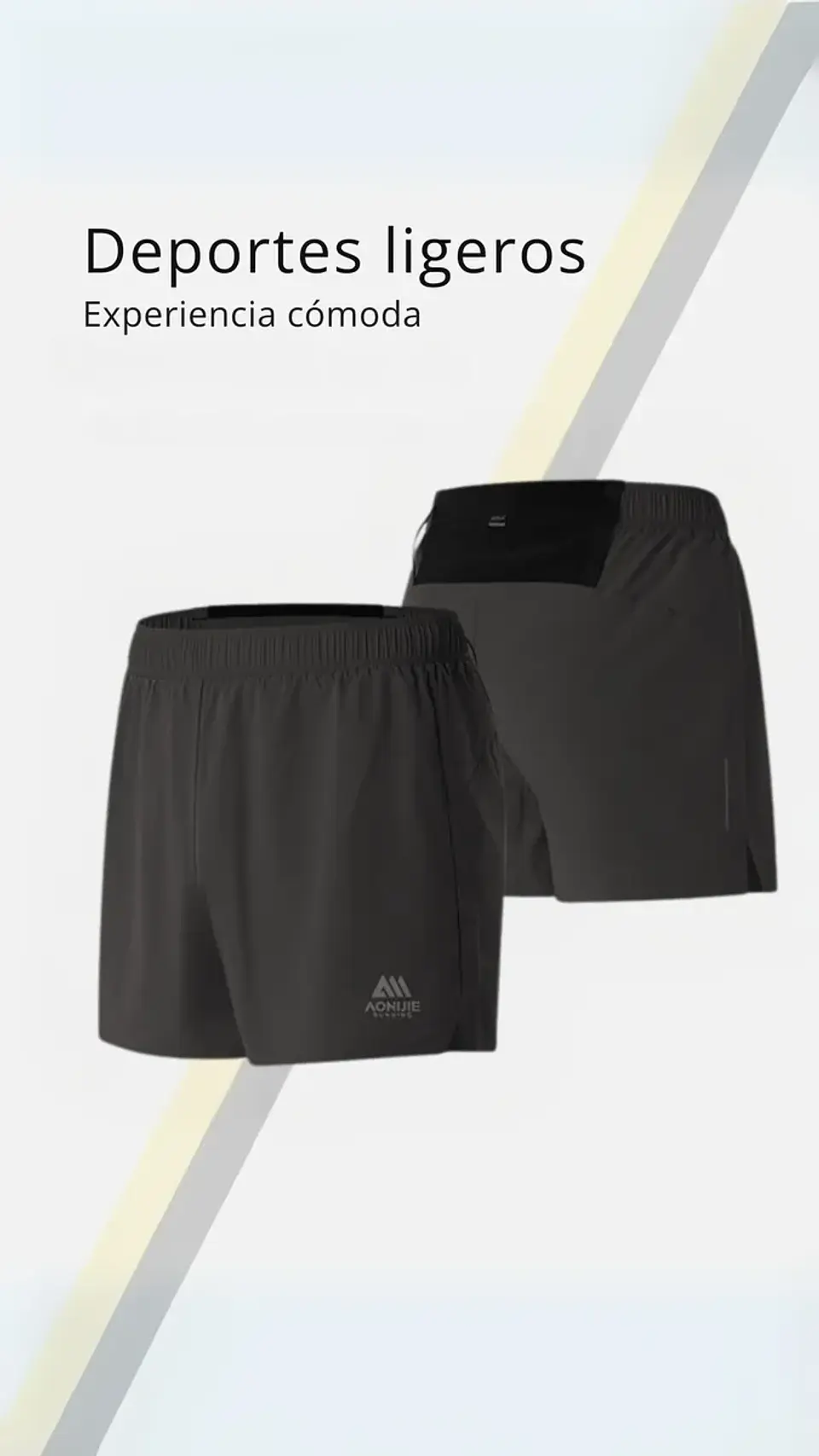 Short Running UltraLight Hombre Aonijie 2