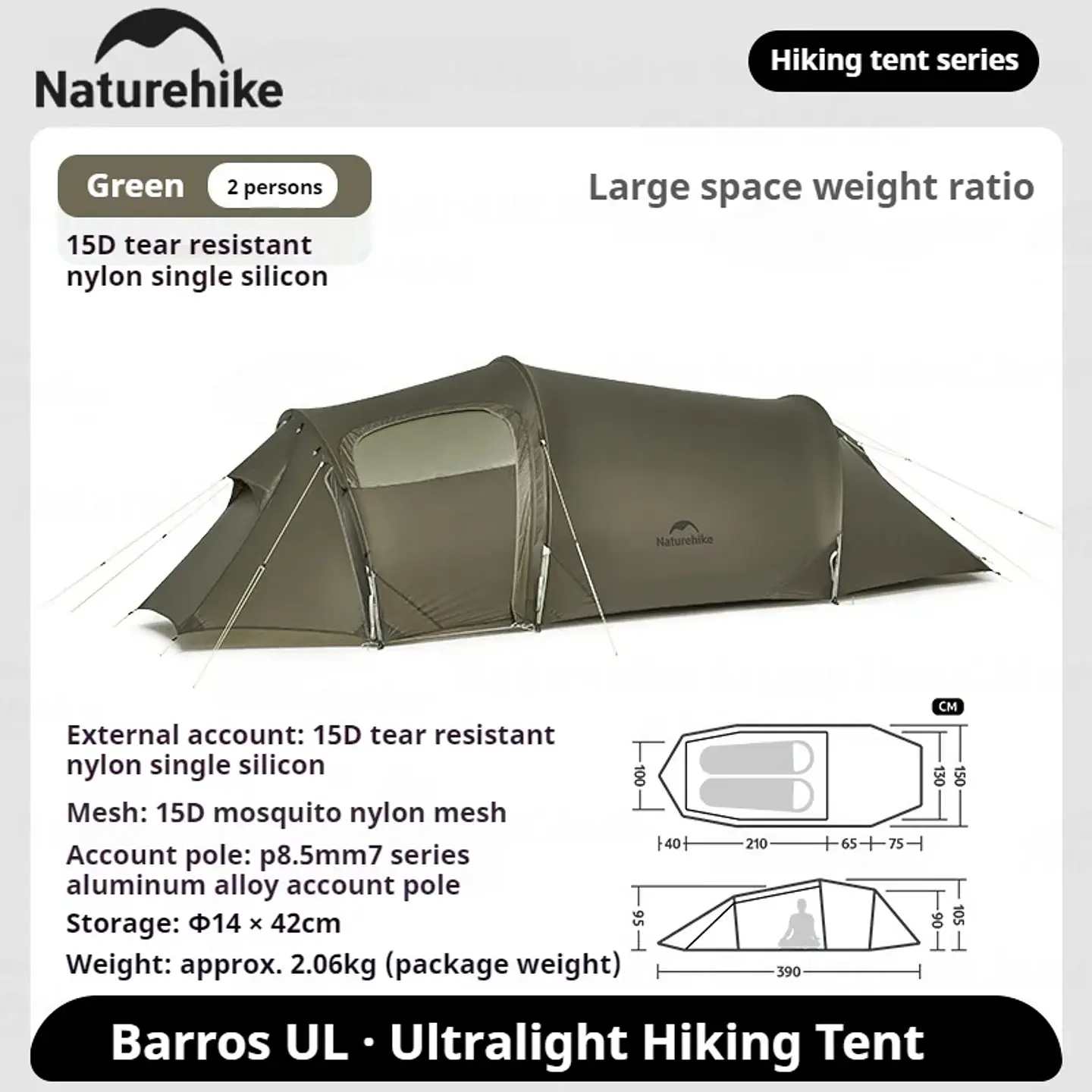 Carpa 4 Estaciones Opalus 2 Naturehike  3