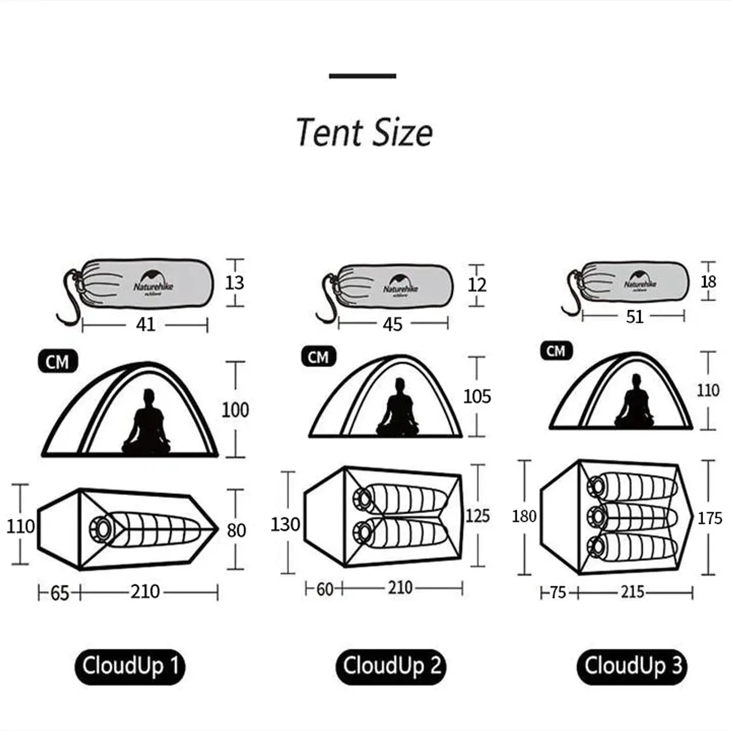Carpa 3 Estaciones Cloud Up 3 Naturehike 3