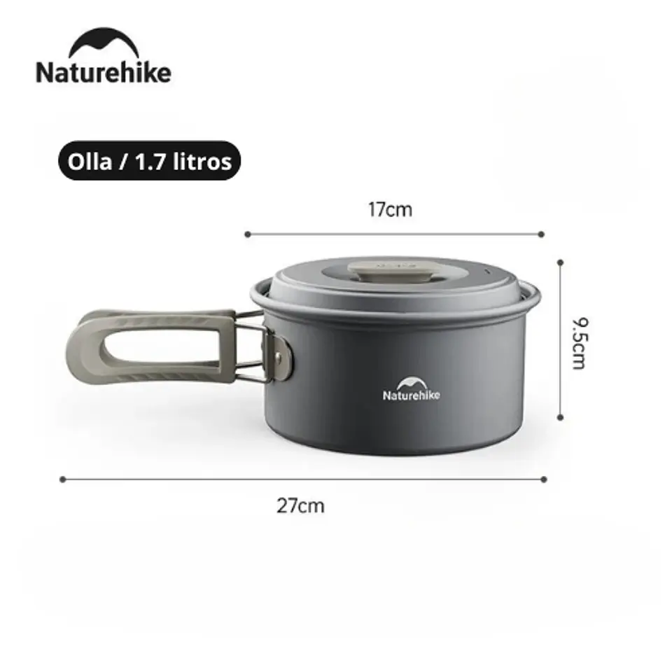 Olla Aluminio 1.7 lts Naturehike 2