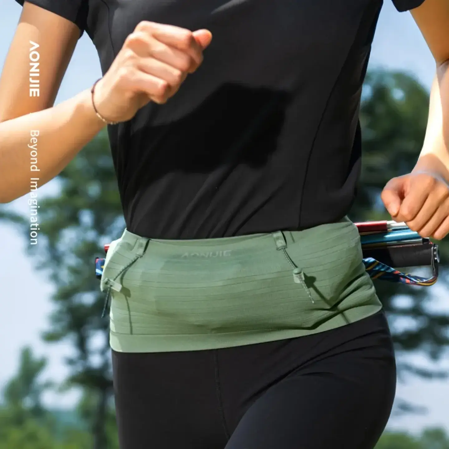Cinturón Trail Running Free Belt Pro Green Aonijie 5