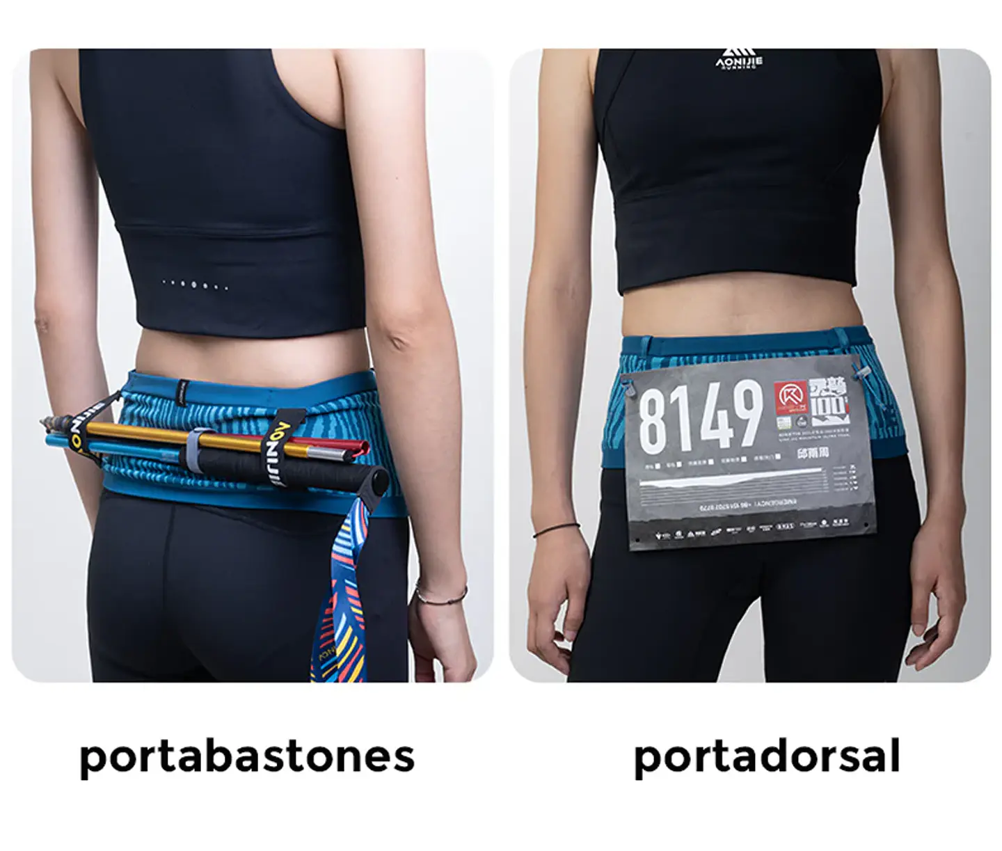 Cinturón Running/Trail Running Free Belt Pro V3 Black Aonijie 2
