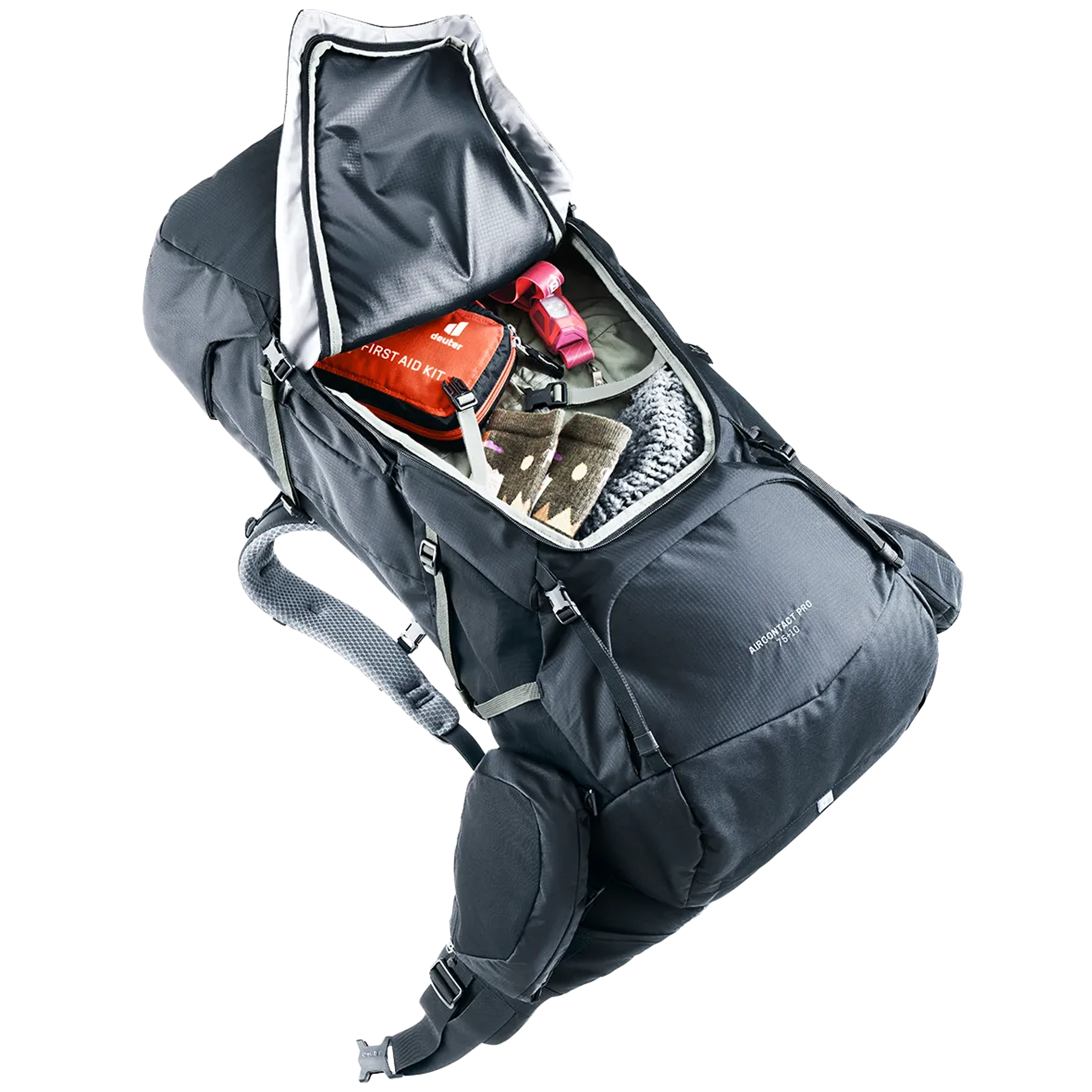 Mochila Trekking Aircontact Pro 75 + 10 Deuter 2